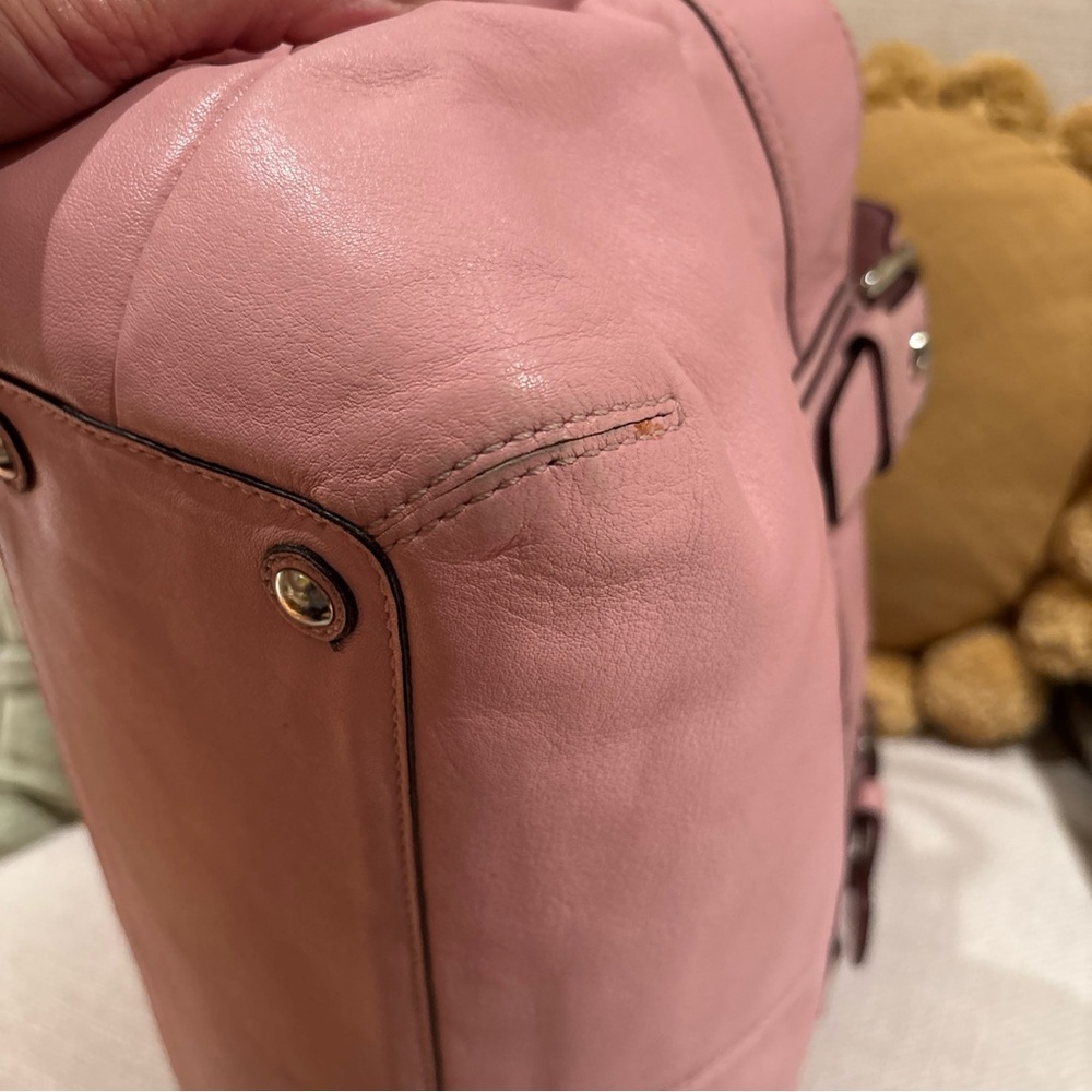 Coach SoHo Pink Shoulder Bag with Cherry Charm - Picture 8 of 12